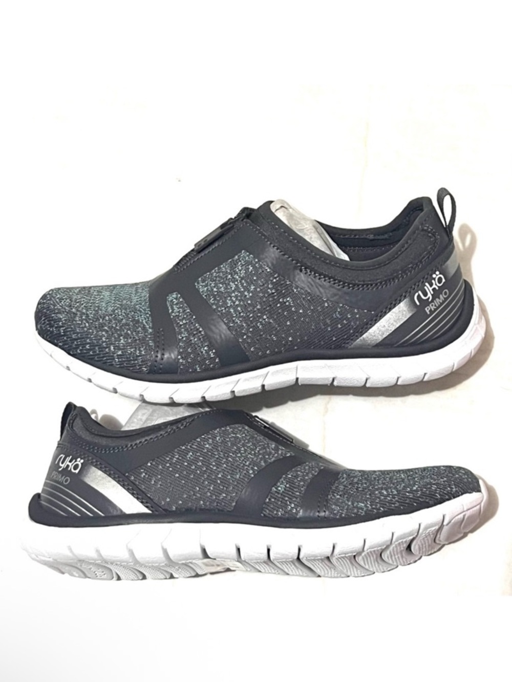 NWT Ryka Knit Zip Front Sneakers